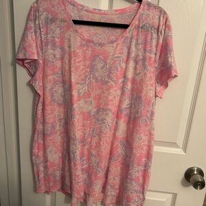 Lilly Pulitzer Pink and Lavender Floral Tee